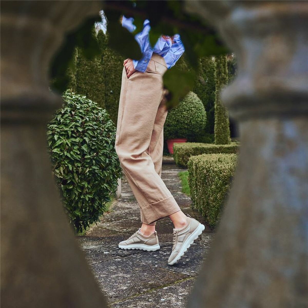 Casual Träningsskor Dam Geox Spherica C Beige - 6