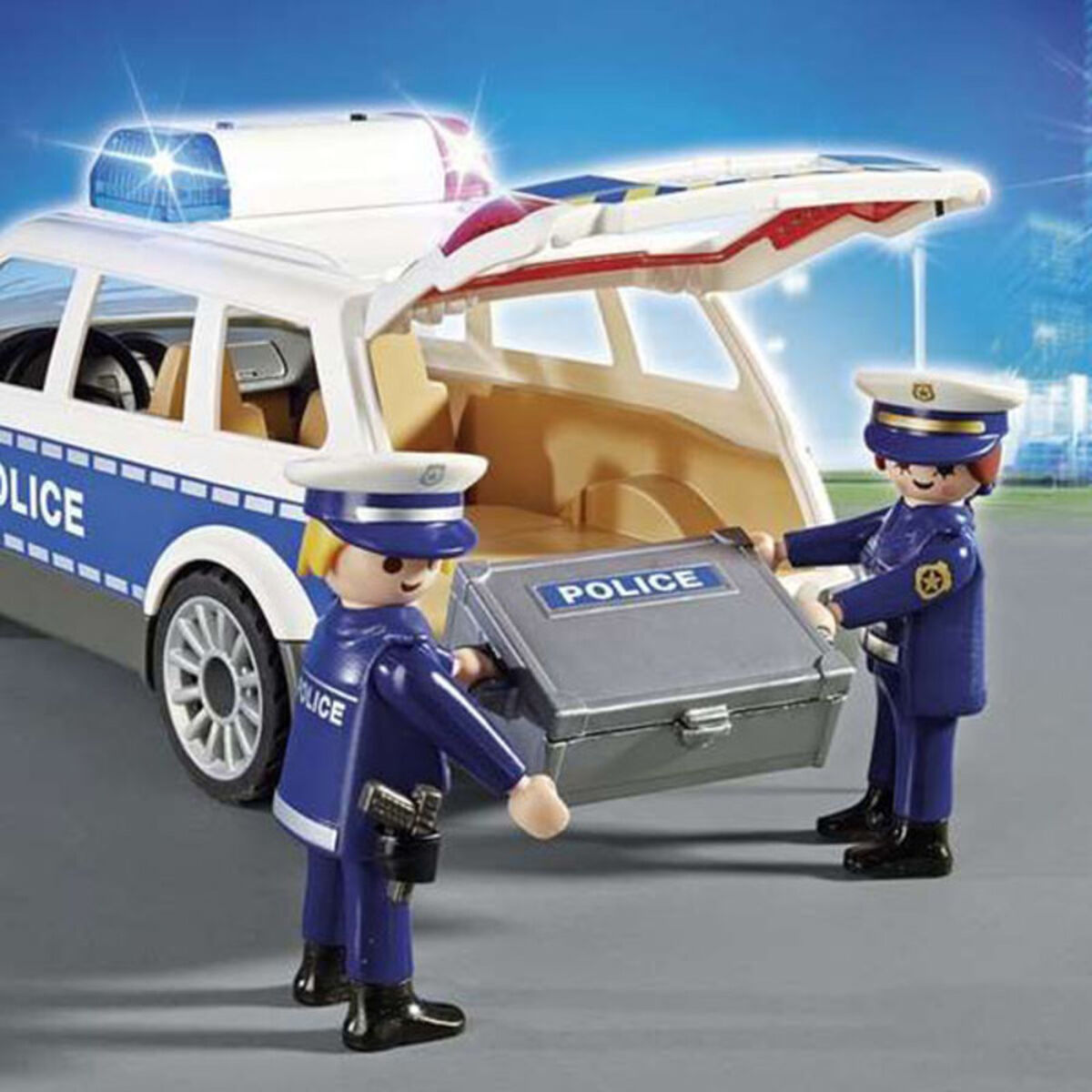 Leksaksbil med Ljus och Ljud City Action Police Playmobil Squad Car with Lights and Sound - 3