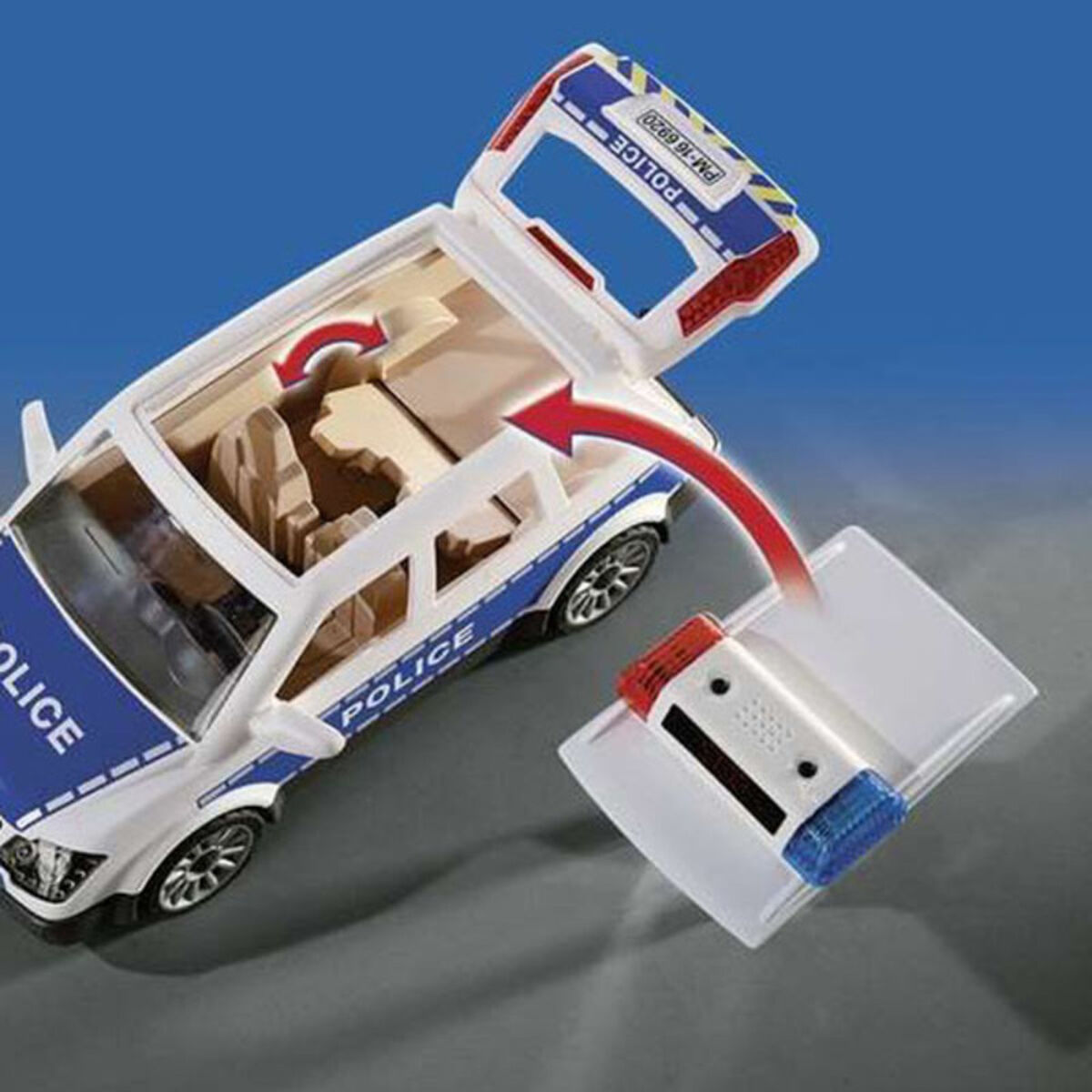 Leksaksbil med Ljus och Ljud City Action Police Playmobil Squad Car with Lights and Sound - 8