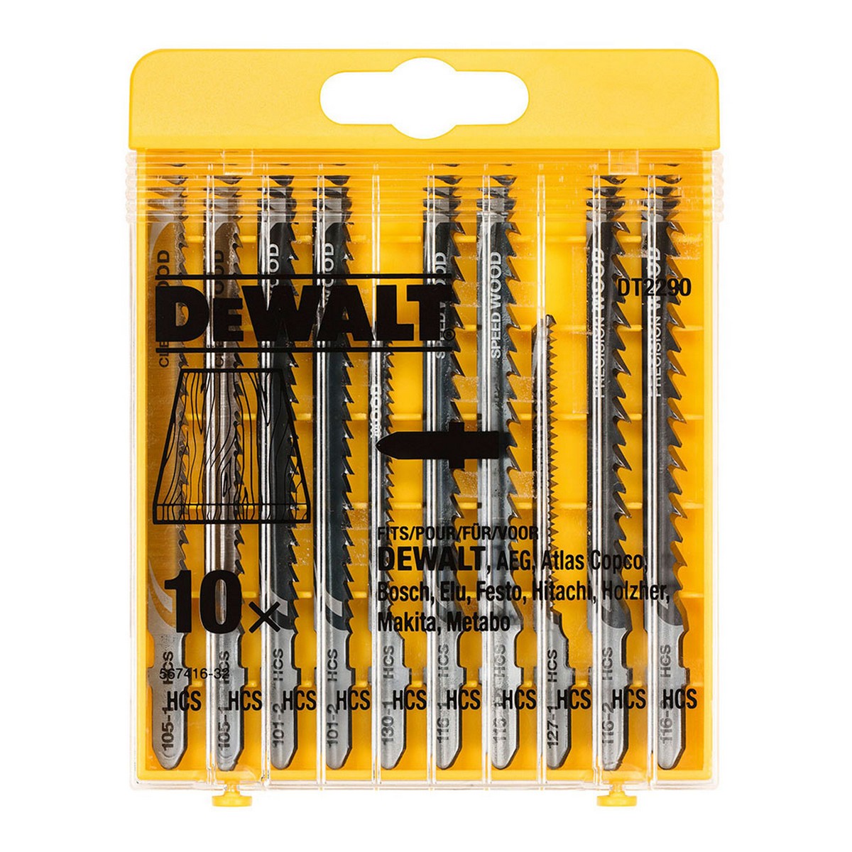 Sågblad Dewalt DT2290-QZ Trä 10 Delar