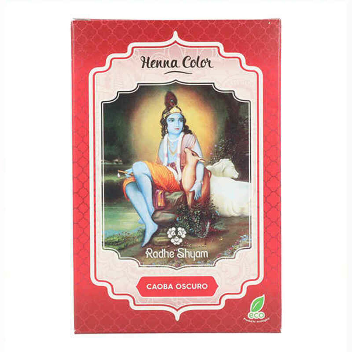 Semipermanent hårfärg Henna Radhe Shyam 2603104900 Mahogny (100 g)