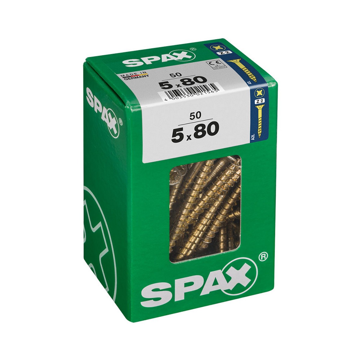 Låda med skruvar SPAX Yellox Trä Platt huvud 50 Delar (5 x 80 mm) - 4