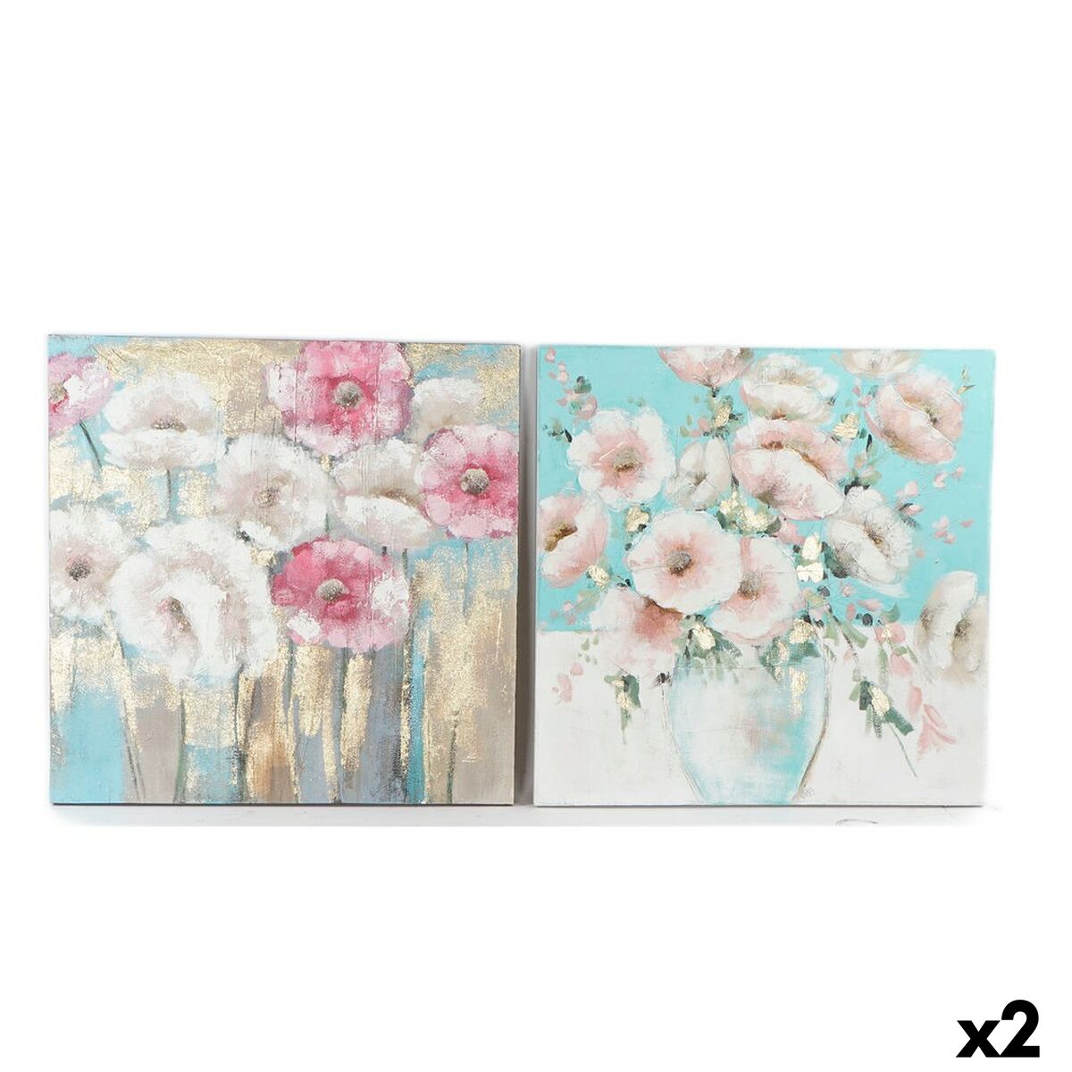 Kanvas DKD Home Decor Furu Kanvas 99,5 x 3,5 x 99,5 cm (2 Delar) - 11