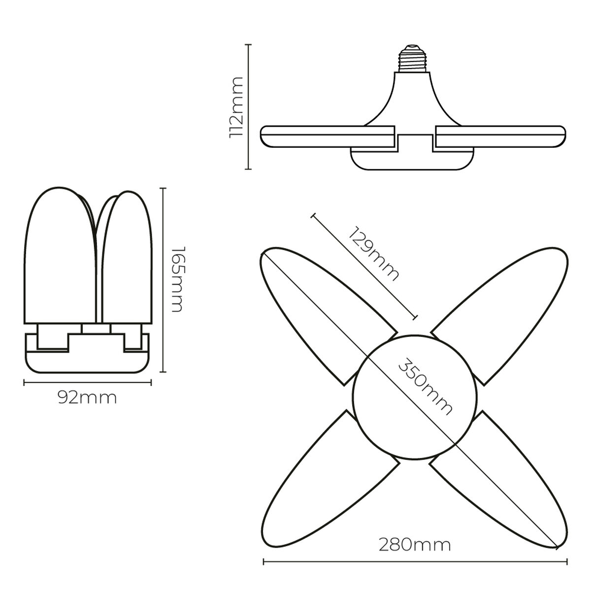 LED-lampa EDM 98907 Leaf 30 W 200 W E27 3000 lm 35 x 11,2 cm I flera riktningar (6500 K) - 7