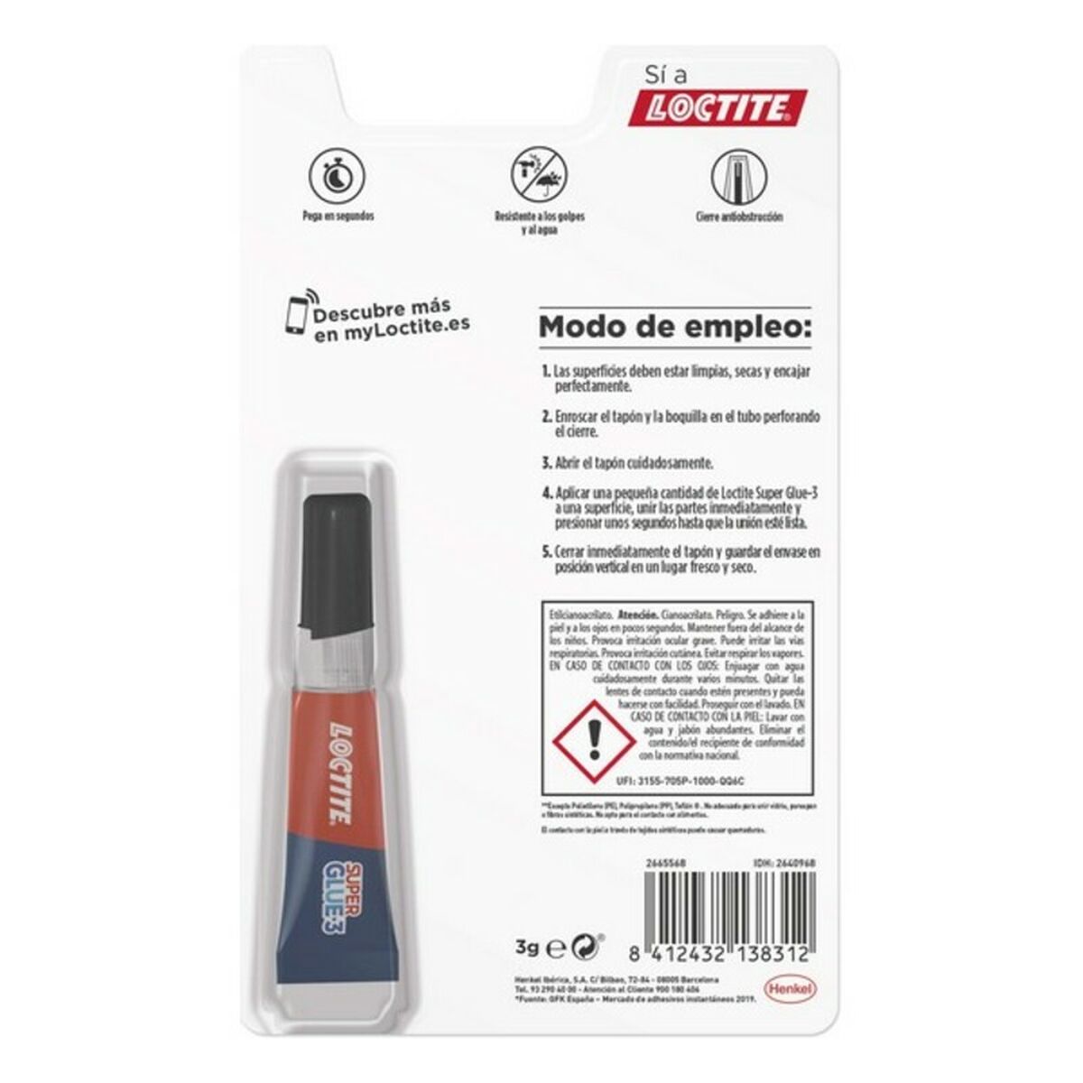 Lim Loctite 767520 Vit Transparent (1 antal) - 2