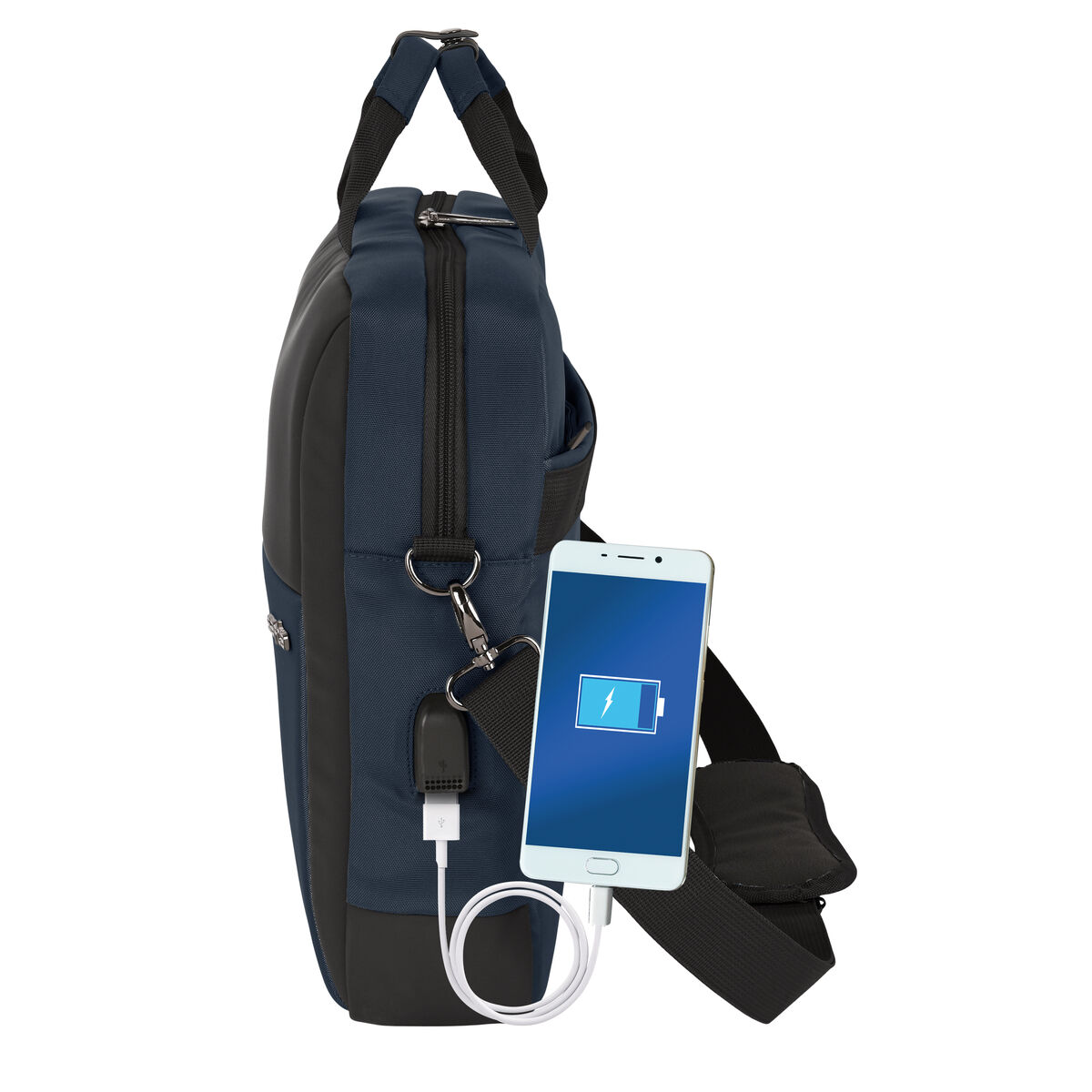 Fodral till Laptop och Läsplatta Safta +tablet+usb safta safta business  Mörkblå 41 x 33 x 9 cm - 4