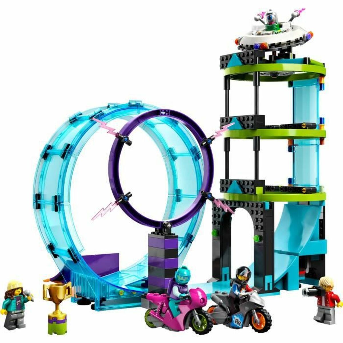 Byggsats Lego City Stuntz 60361 The ultimate challenge for cascadon bikers 385 Delar - 3