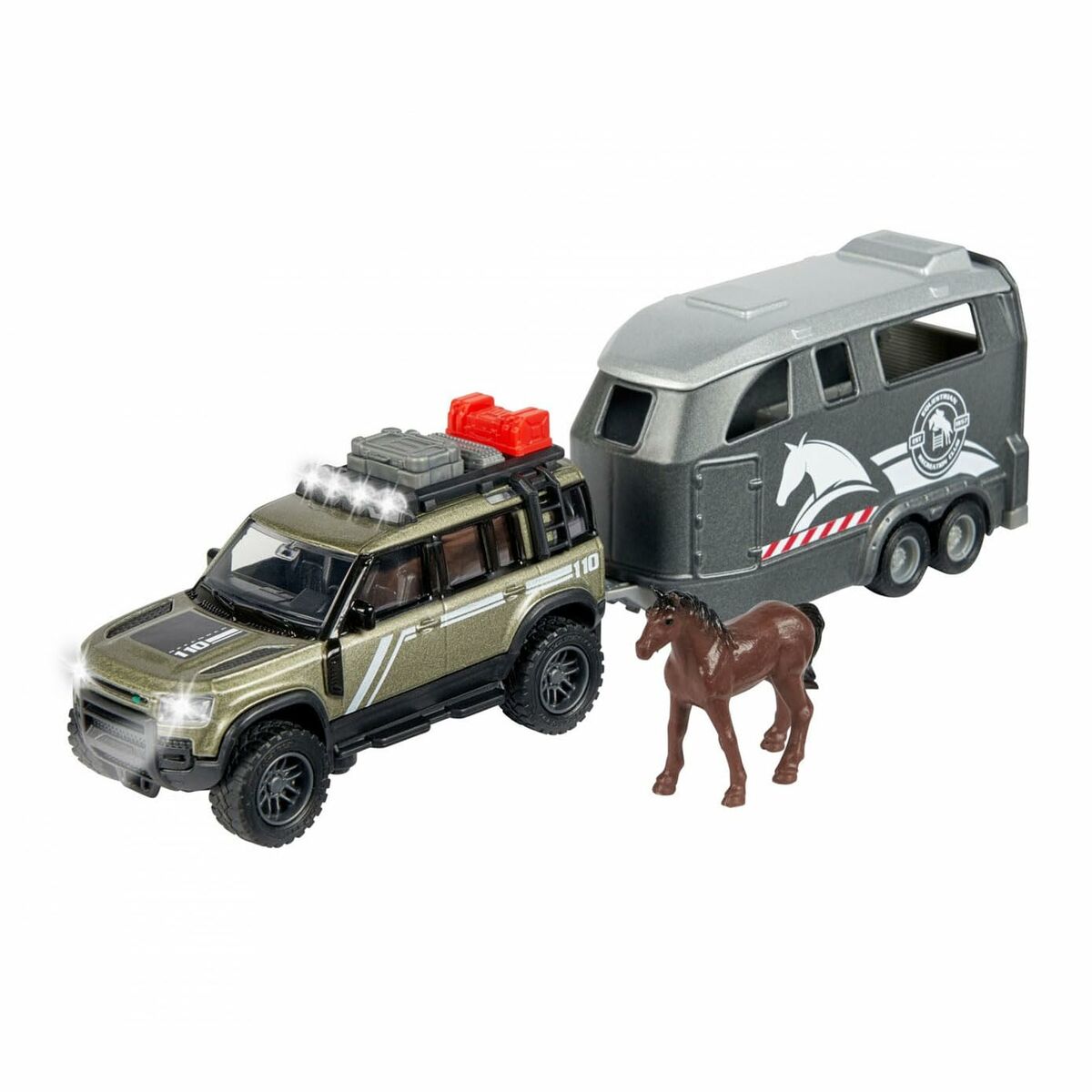 Playset Majorette Land Rover + Remorque cheval - 3