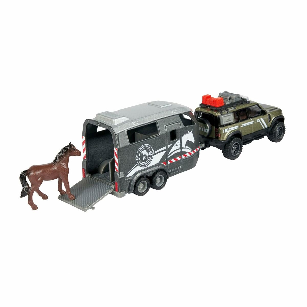 Playset Majorette Land Rover + Remorque cheval - 4