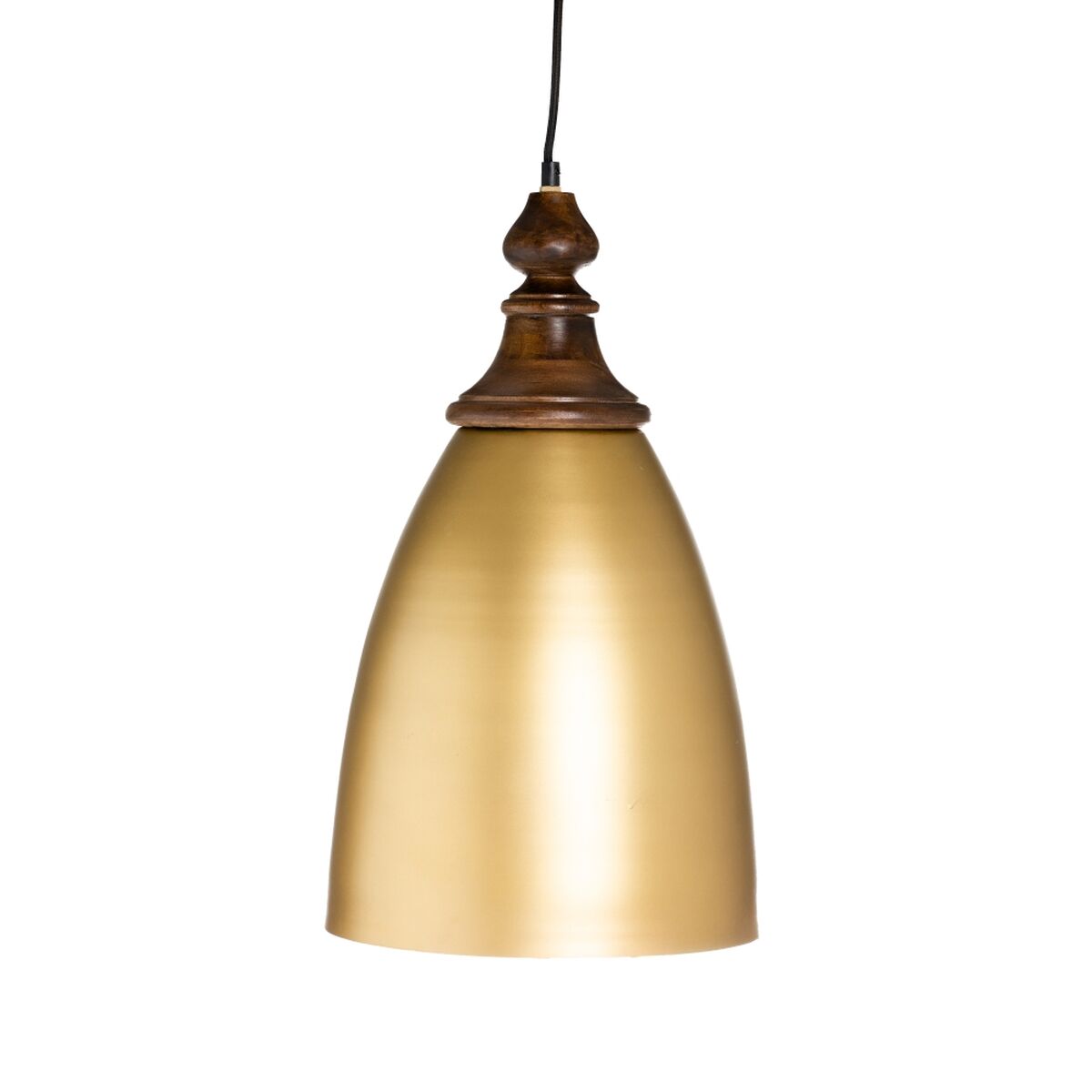 Taklampa 21 x 21 x 37 cm Gyllene Trä Järn 220 V Mangoträ 240 V