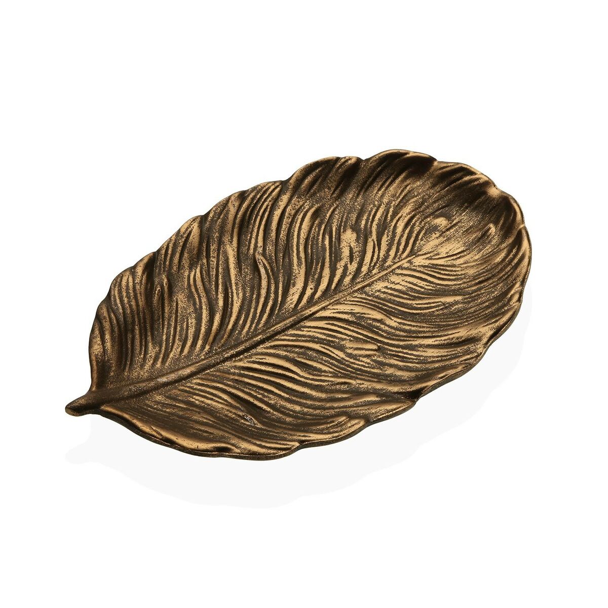 Prydnadsfigur Versa Blad Gyllene 18 x 3 x 30 cm