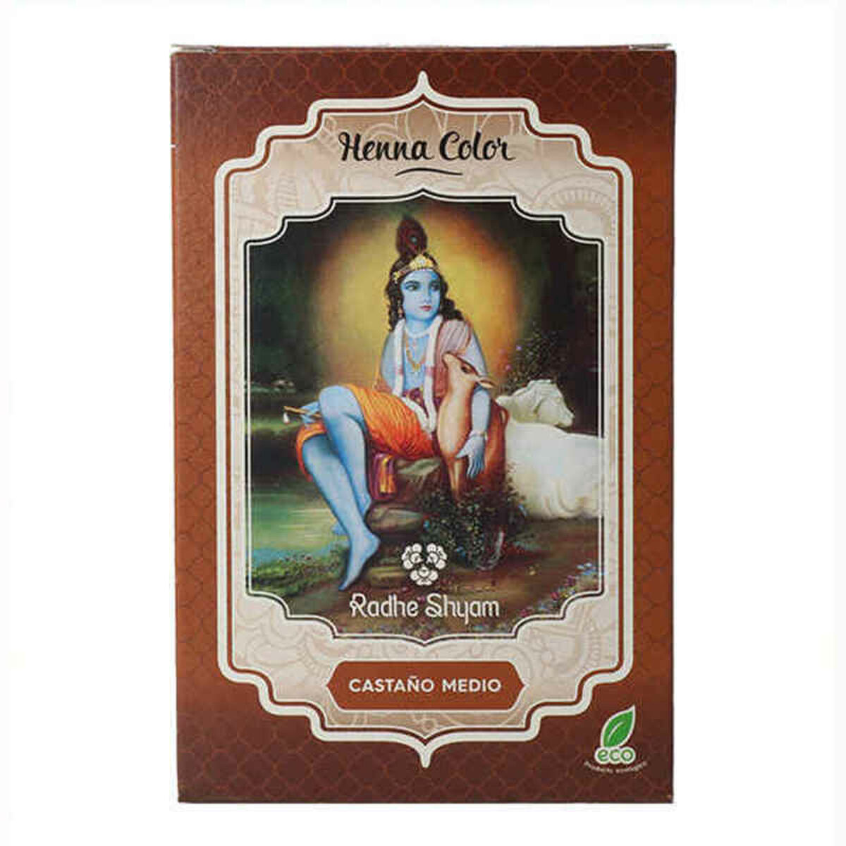 Semipermanent hårfärg Henna Radhe Shyam TP-8423645310747_012494_Vendor Mellantonat kastanjebrunt (100 g)
