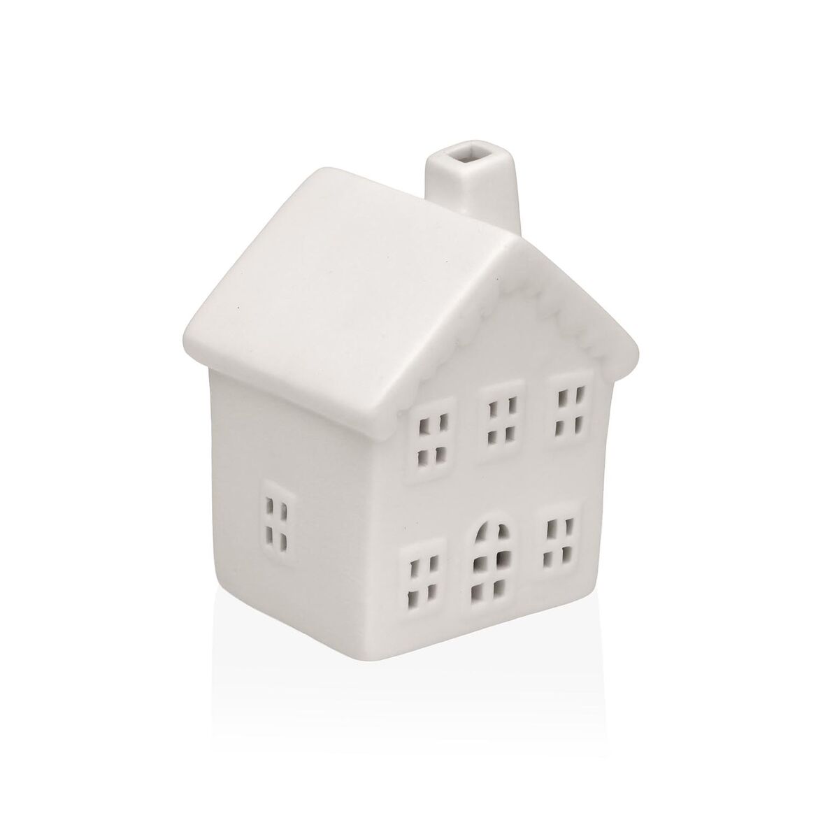 Prydnadsfigur Versa Vit Hus 5,8 X 8 X 6,7 CM Prydnadsfigur