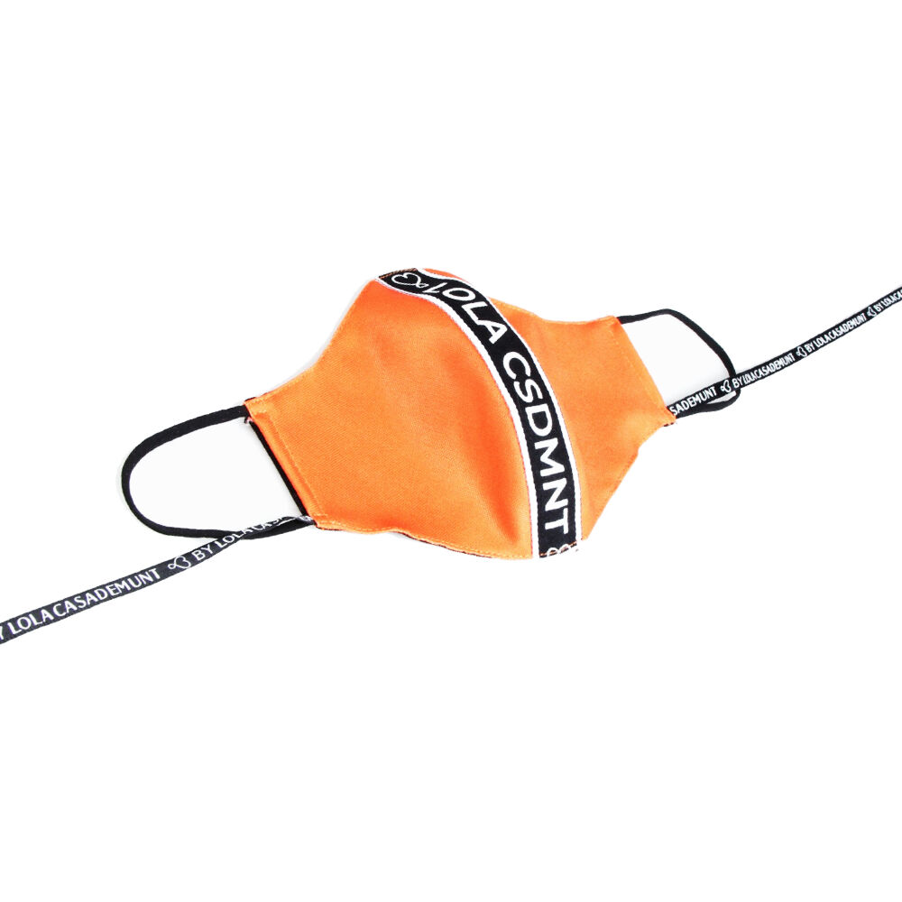 Återanvändbart Hygieniskt Munskydd av Tyg Lola Casademunt Orange Med logotyp - 2
