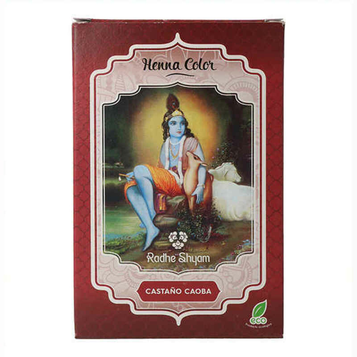 Semipermanent hårfärg Henna Radhe Shyam 001320001 Mahognybrun (100 g)