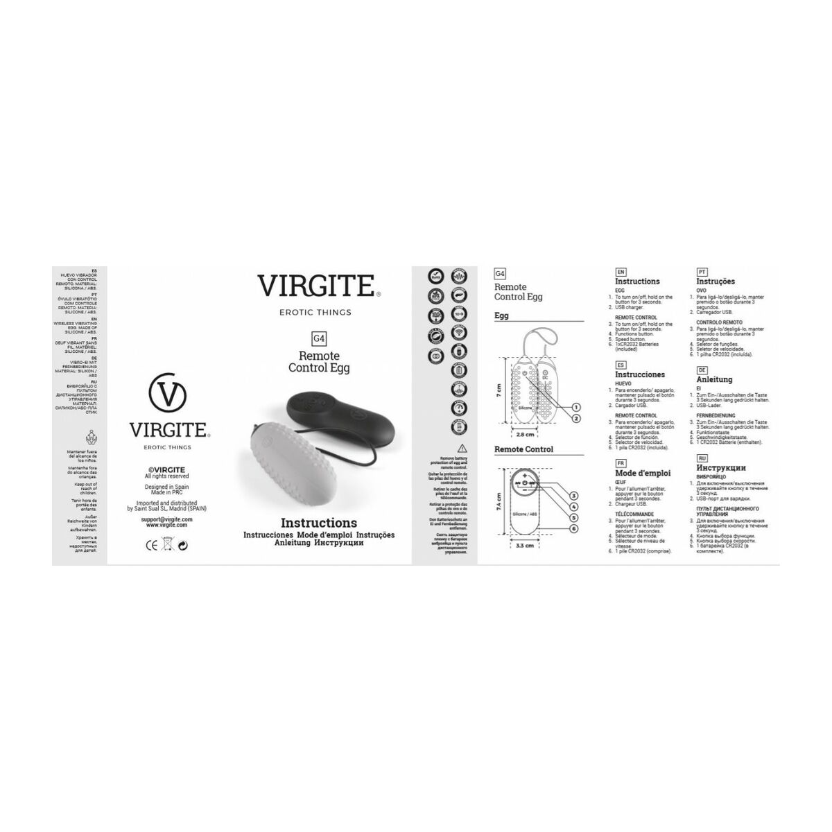 Vibrator Virgite Svart - 8