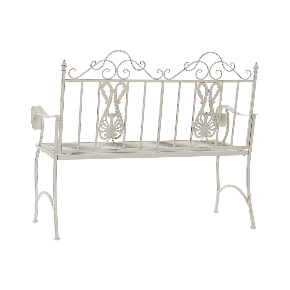 Bänk DKD Home Decor Vit (Renoverade B) - 2