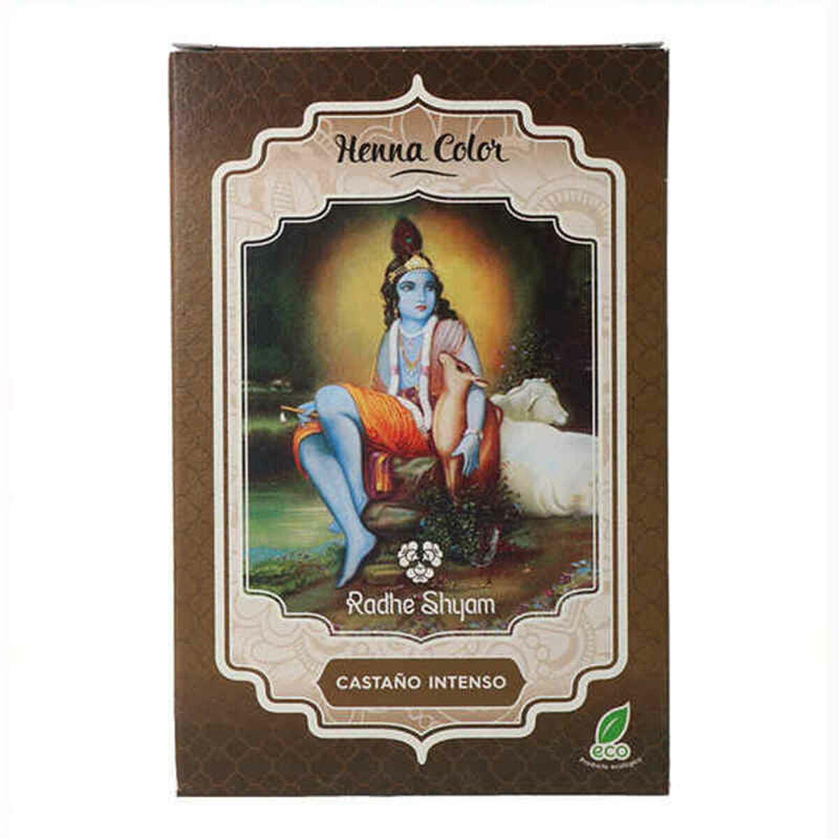 Semipermanent hårfärg Henna Radhe Shyam 001320018 Kastanjebrun (100 g)