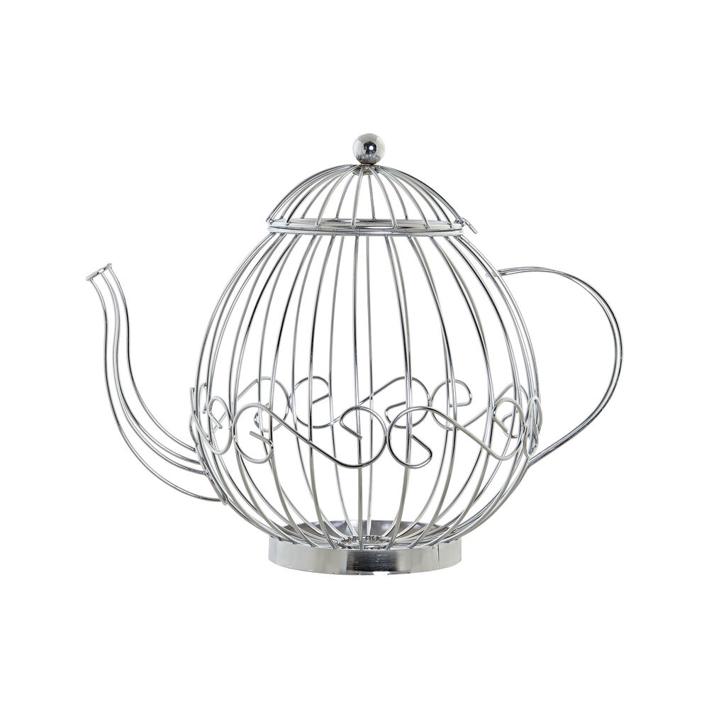 Kapsylhållare DKD Home Decor Silvrig Metall Aluminium 31 x 21 x 25 cm