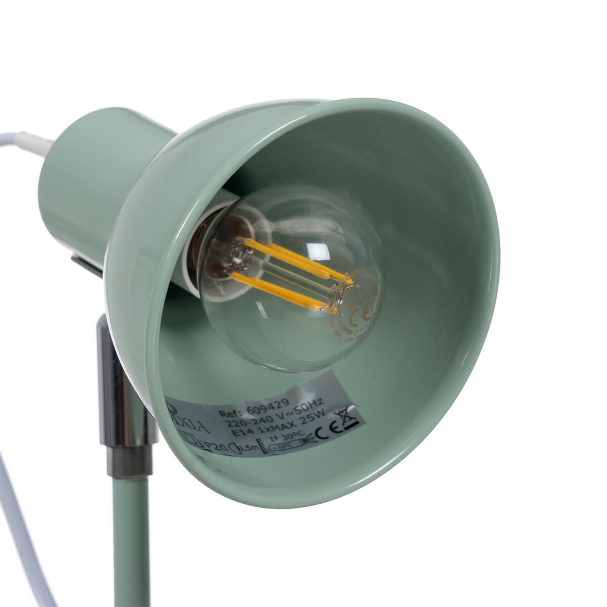 Bordslampa Ljusgrön Järn 25 W 220-240 V 15 x 14,5 x 36,5 cm - 4