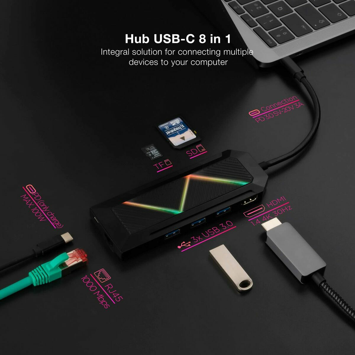 USB-HUB NANOCABLE 10.16.0801 - 2