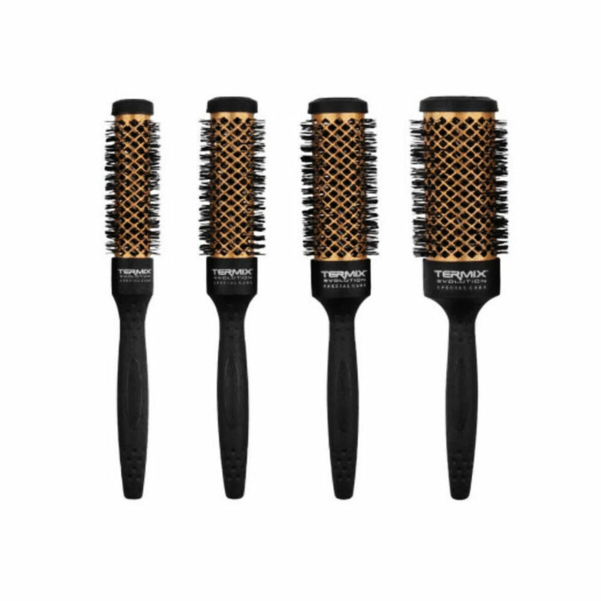 Sats med kammar/borstar Termix Svart (4 pcs)