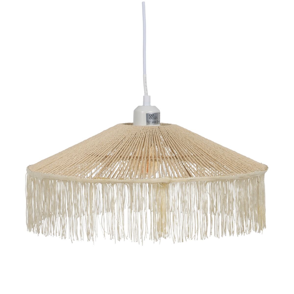 Taklampa Beige Papper Järn 220-240 V 41 x 41 x 17 cm