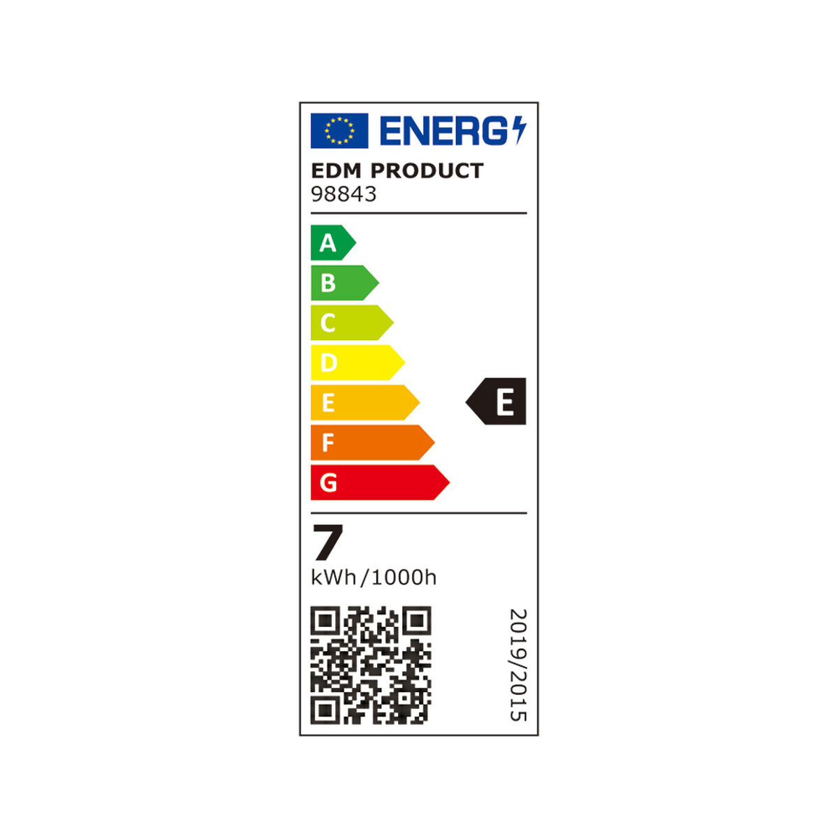 LED-lampa EDM 98843 E 60 W E14 800 lm Rörformig (6400 K) - 3