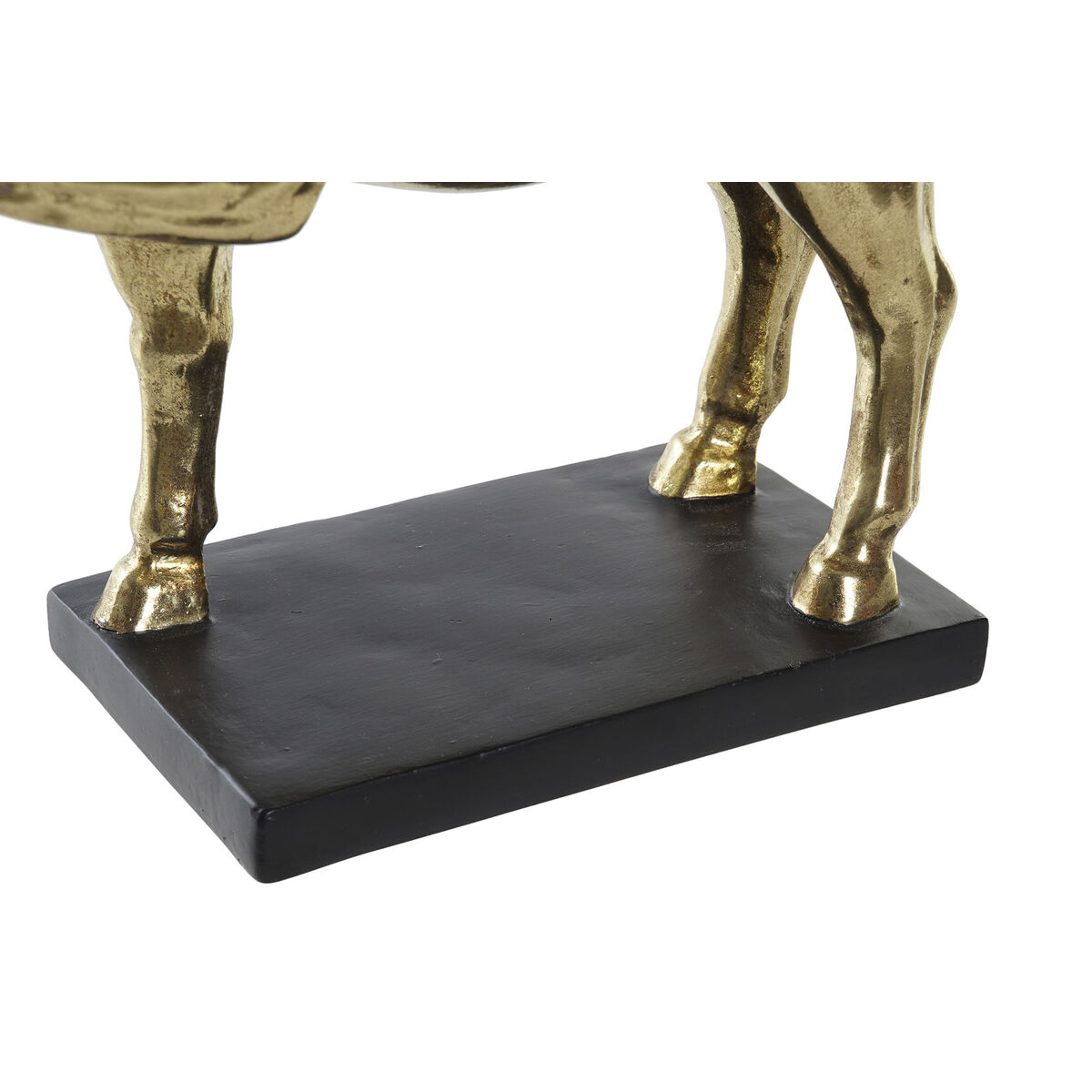 Prydnadsfigur DKD Home Decor 29 x 9 x 25 cm Häst Svart Gyllene - 5