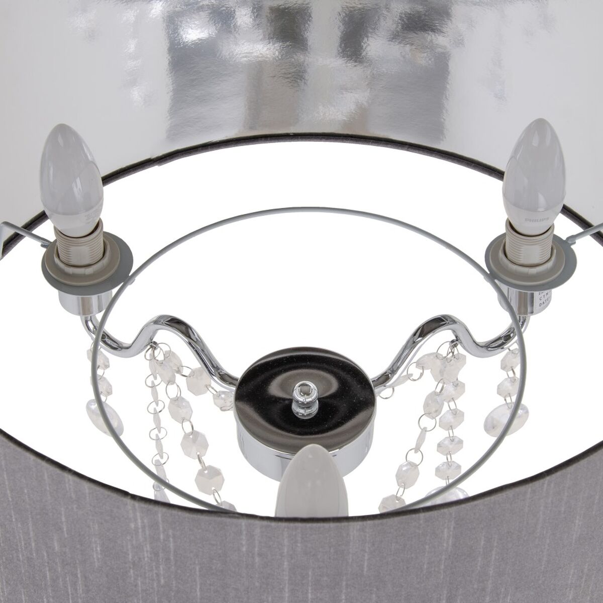 Golvlampa 44 x 44 x 161 cm Metall Silver - 3