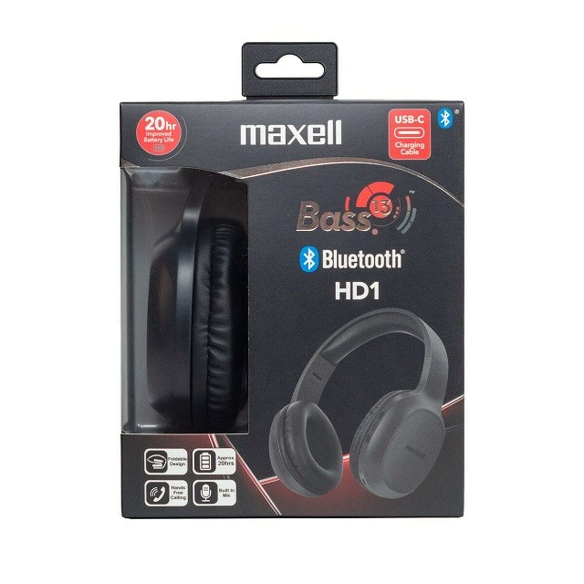 Bluetooth Hörlurar Maxell MAXELL HD1 BASS Svart - 4