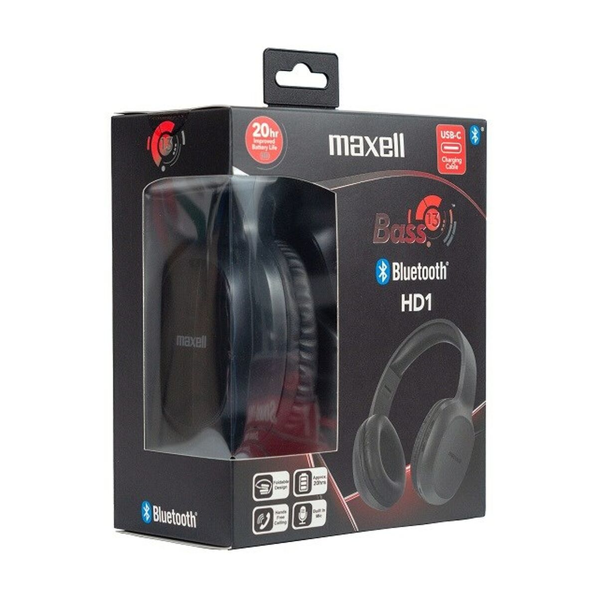 Bluetooth Hörlurar Maxell MAXELL HD1 BASS Svart - 3