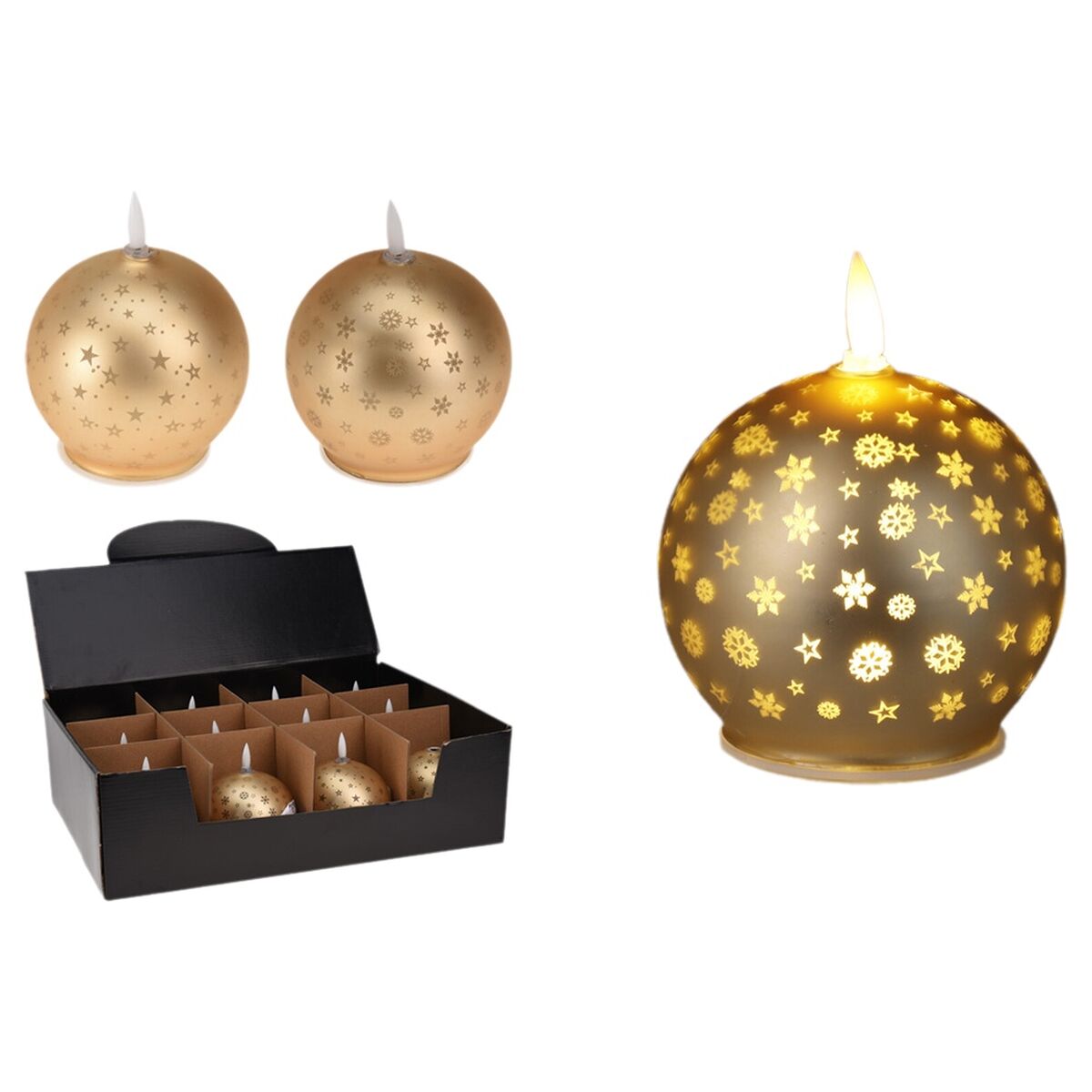 LED Ljus Lifetime Gyllene Julgranskula (AAA) - 2