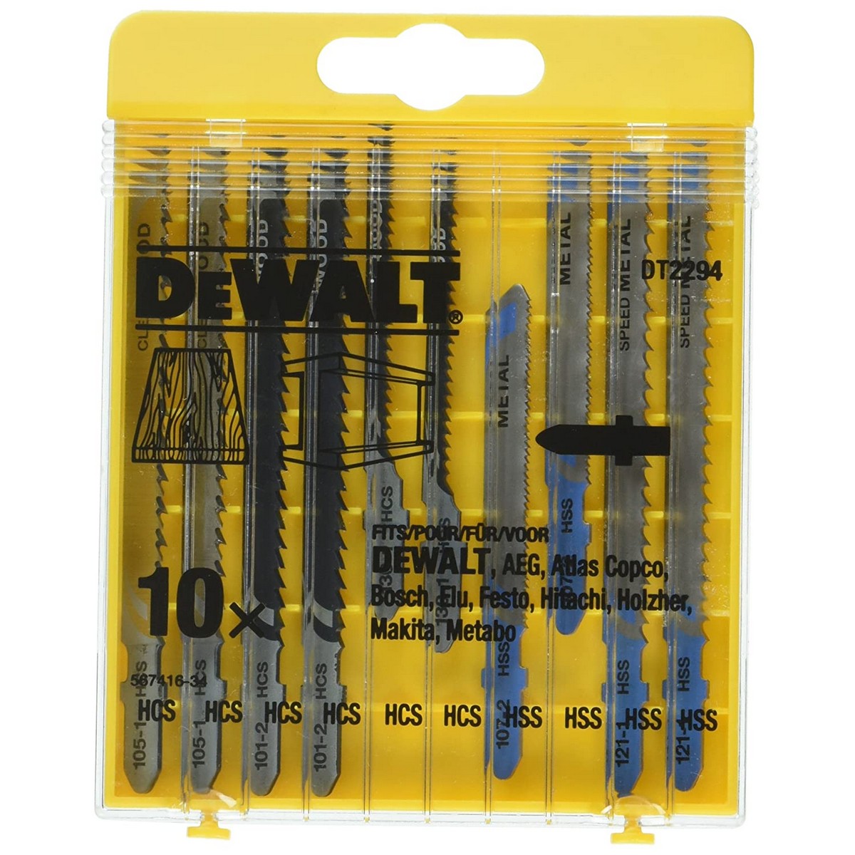 Sågblad Dewalt DT2294-QZ Metall Trä 10 Delar - 3