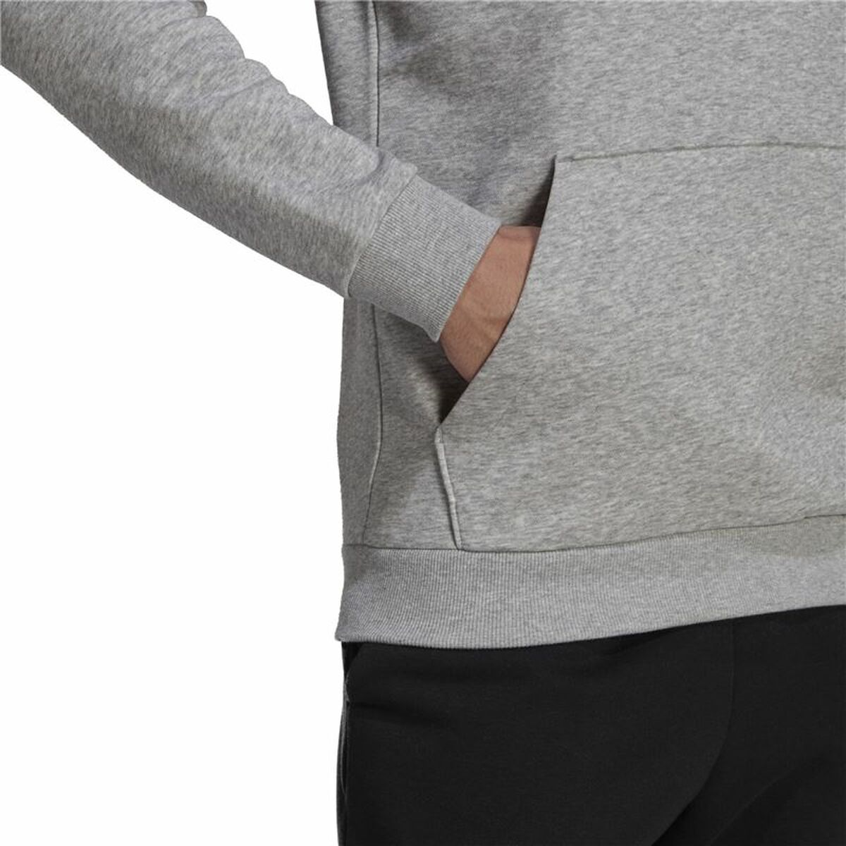 Tröja med huva Herr Adidas  Essentials Fleece Big Logo Grå - 7