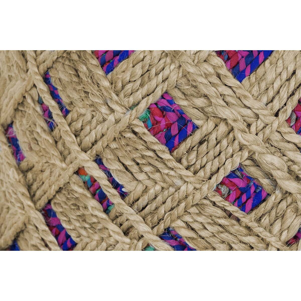 Fotpall Home ESPRIT Brun Multicolour Jute 40 x 40 x 45 cm - 4