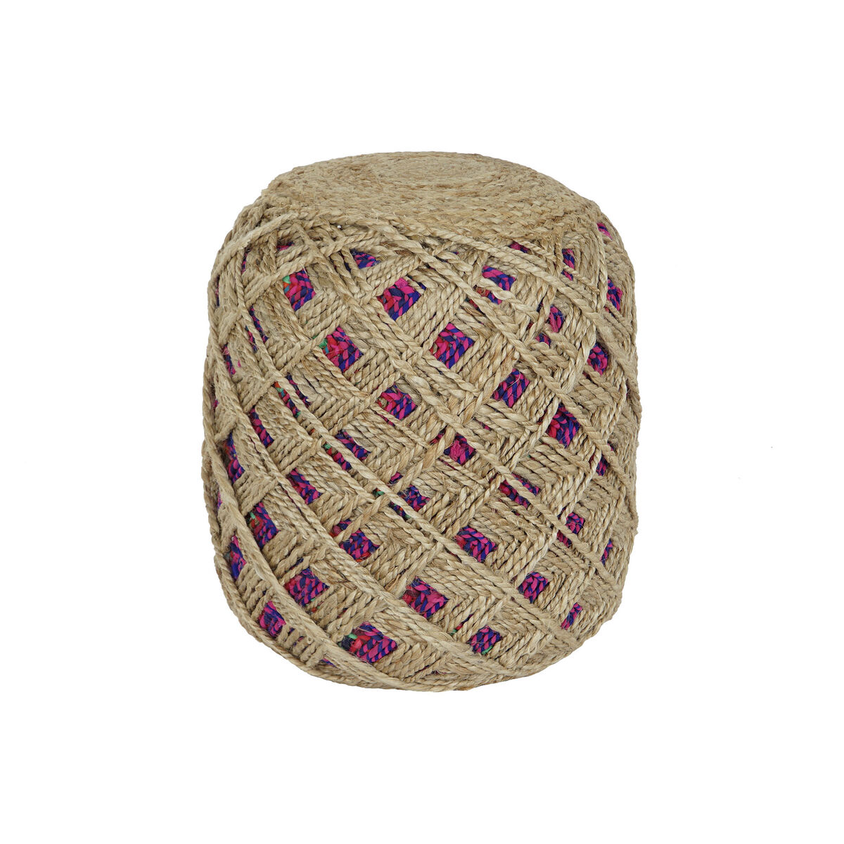 Fotpall Home ESPRIT Brun Multicolour Jute 40 x 40 x 45 cm - 3