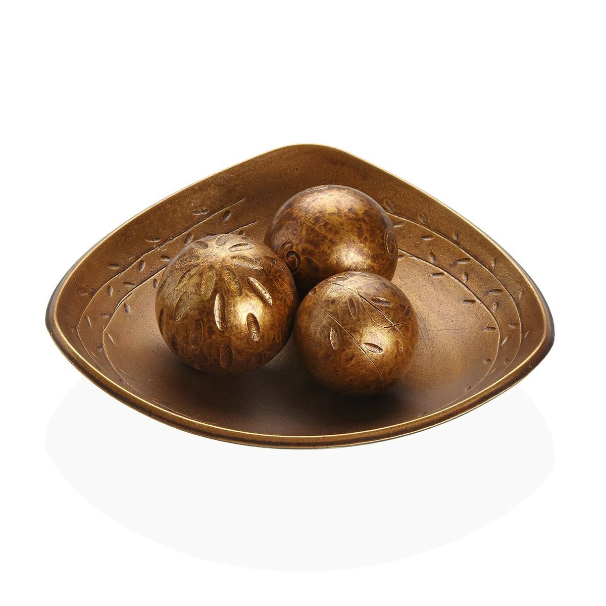 Bordsdekoration Versa Gyllene Trä MDF 31,5 x 9 x 31,5 cm