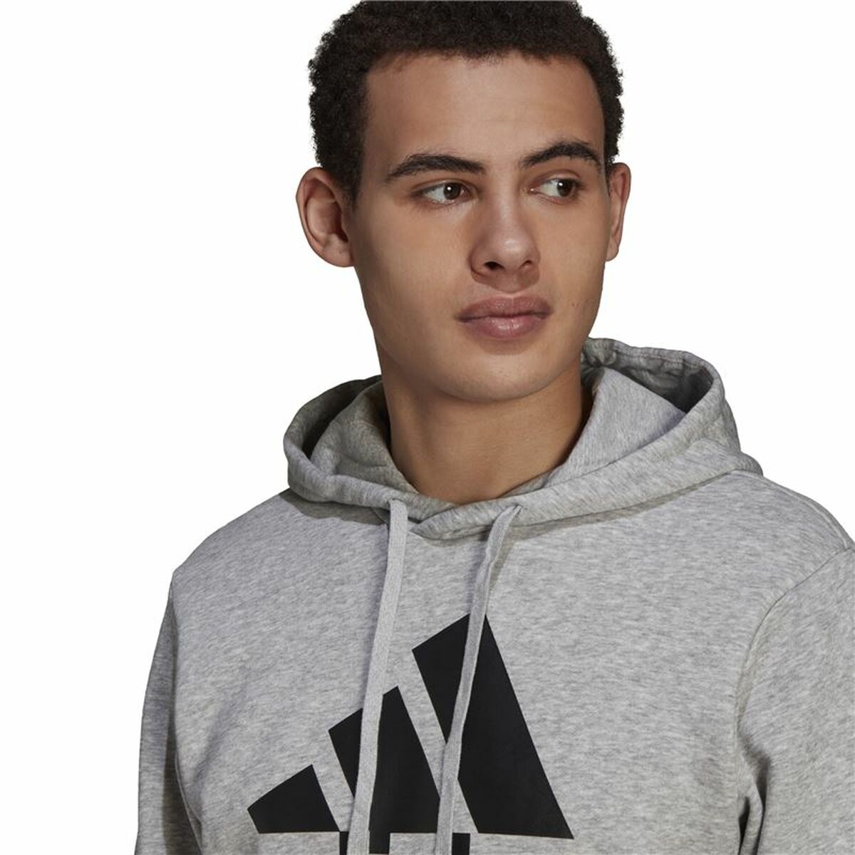 Tröja med huva Herr Adidas  Essentials Fleece Big Logo Grå - 6