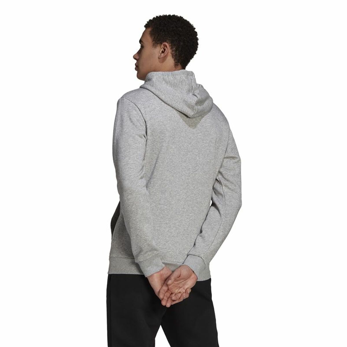 Tröja med huva Herr Adidas  Essentials Fleece Big Logo Grå - 3