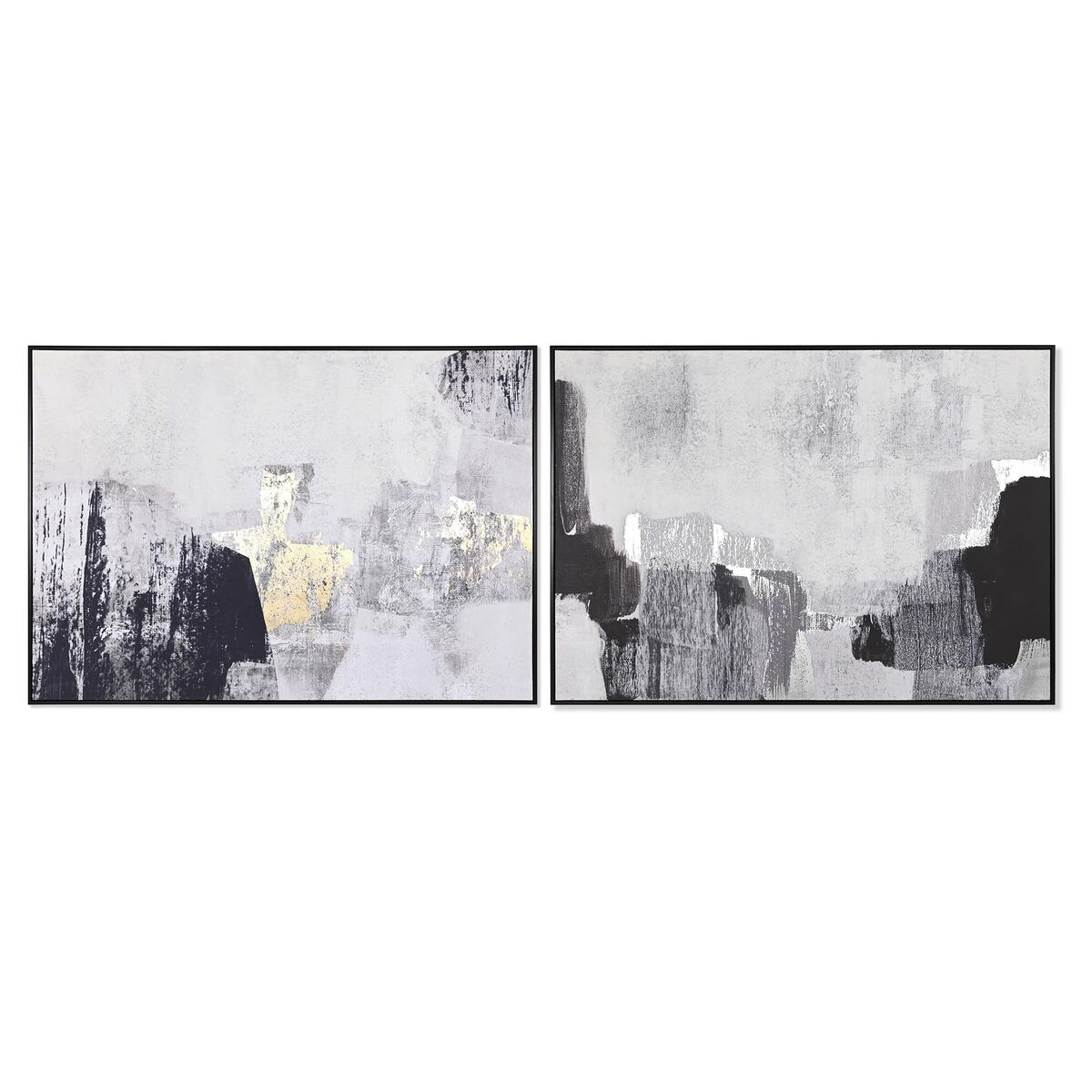 Tavla DKD Home Decor 143 x 4,5 x 103 cm Abstrakt Urban (2 antal)