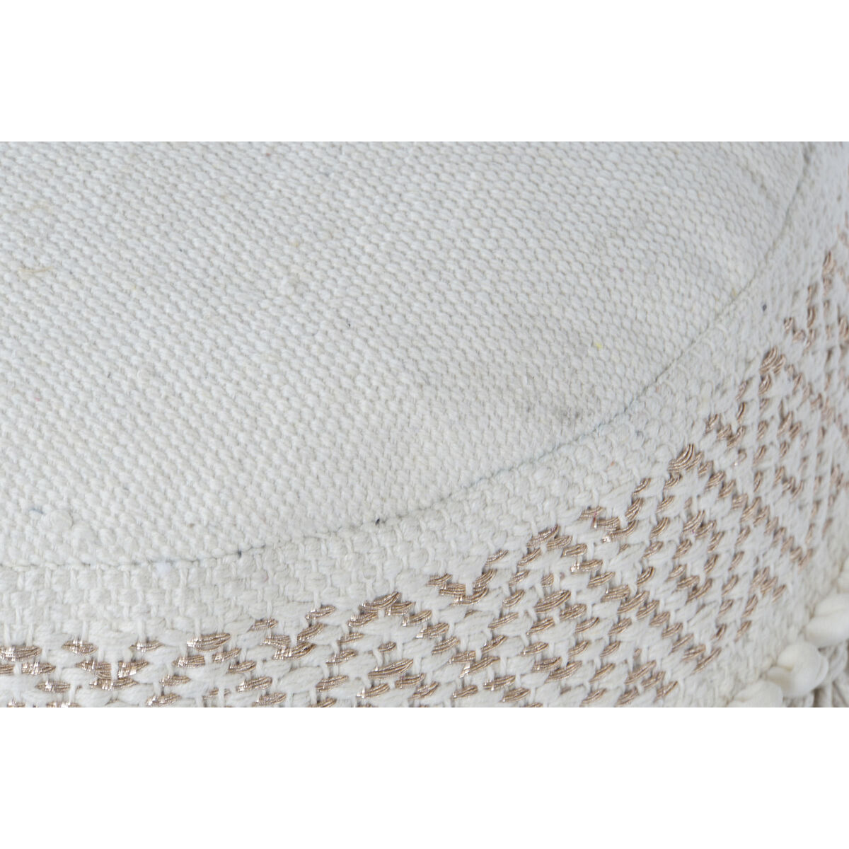 Fotpall Home ESPRIT Vit Frans 40 x 40 x 45 cm - 5