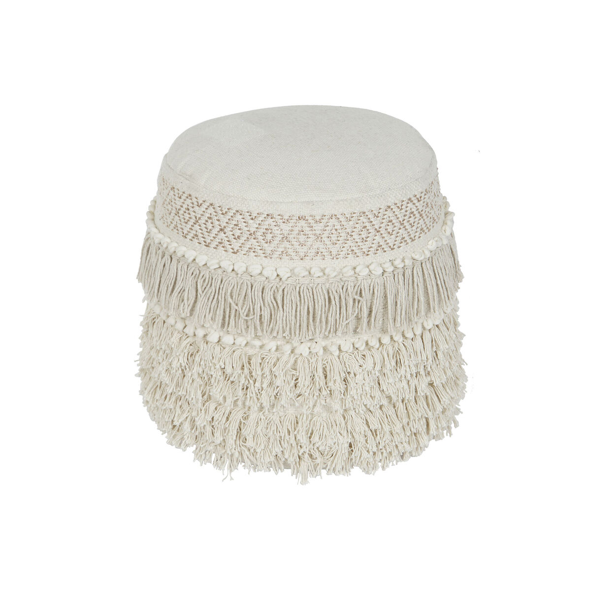 Fotpall Home ESPRIT Vit Frans 40 x 40 x 45 cm - 3
