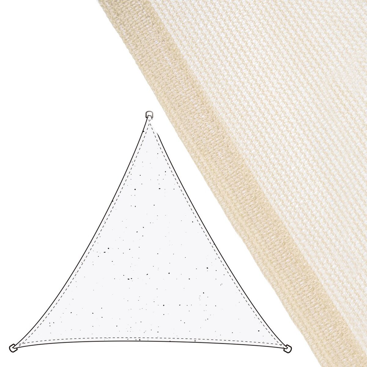 Skugga segel Vela sombreo Beige 5 x 5 m 500 x 500 x 0,5 cm Markis