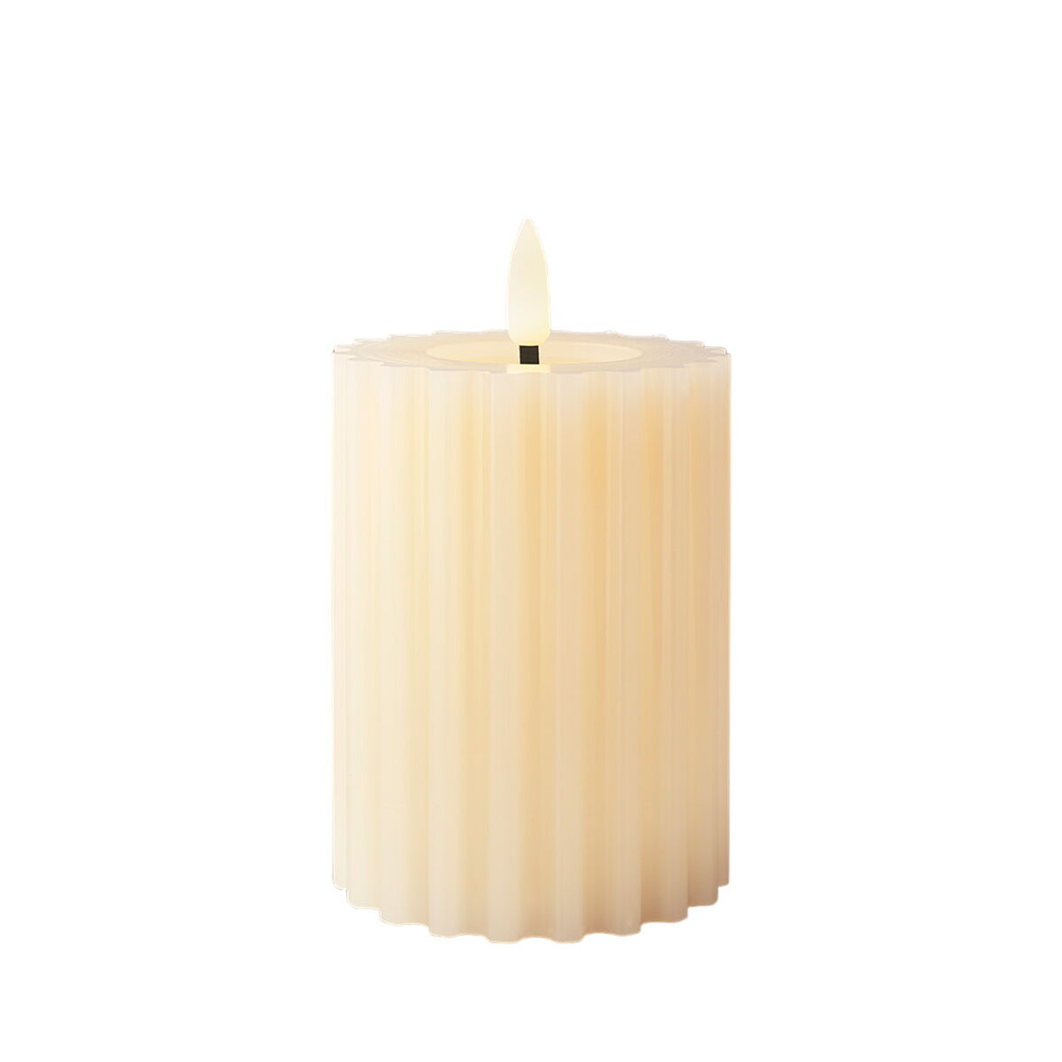 LED Ljus Lumineo Beige Ø 7,5 x 12,3 cm Med relief (AAA)