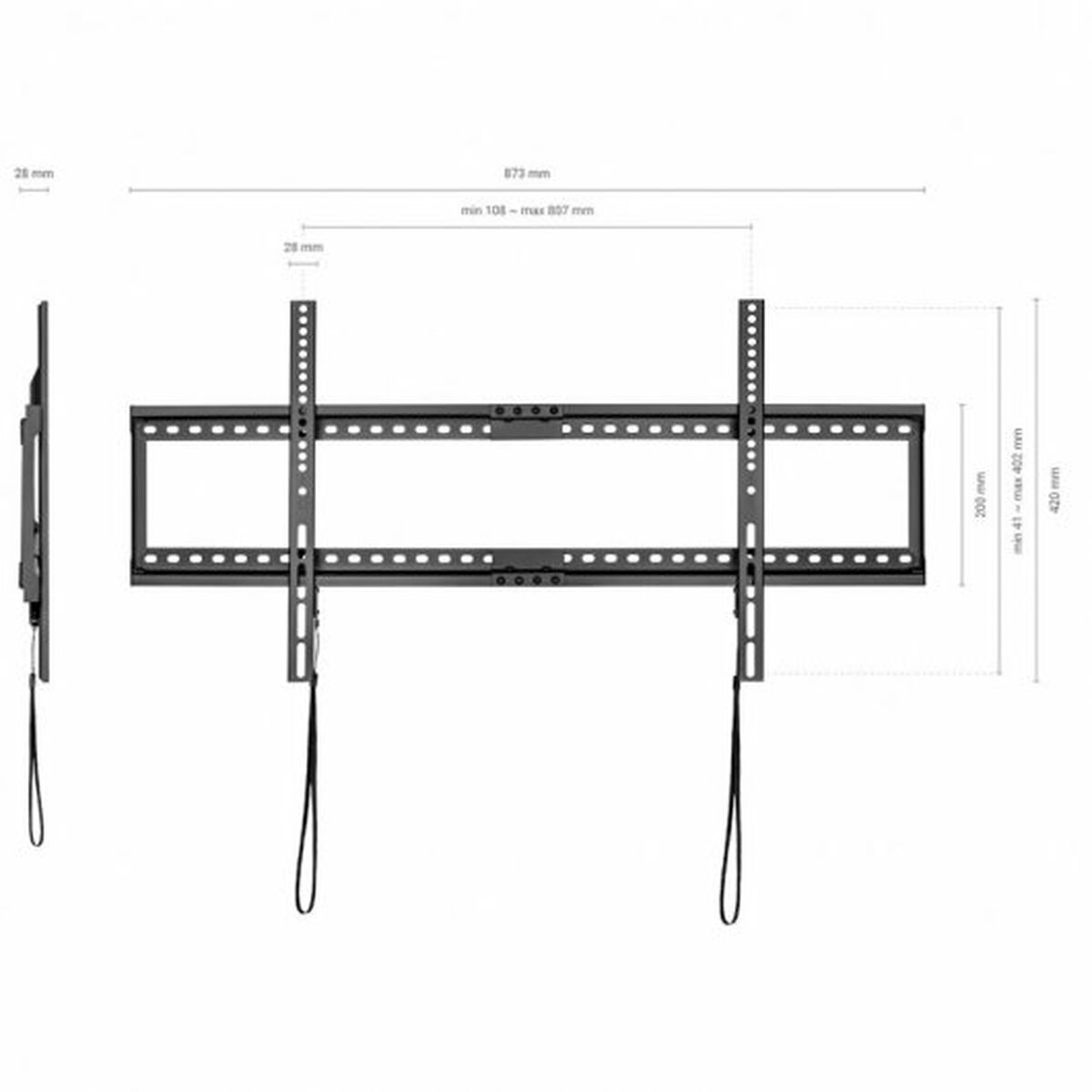 Vägghållare Aisens WT90F-119 37" -90" (1 antal) - 3