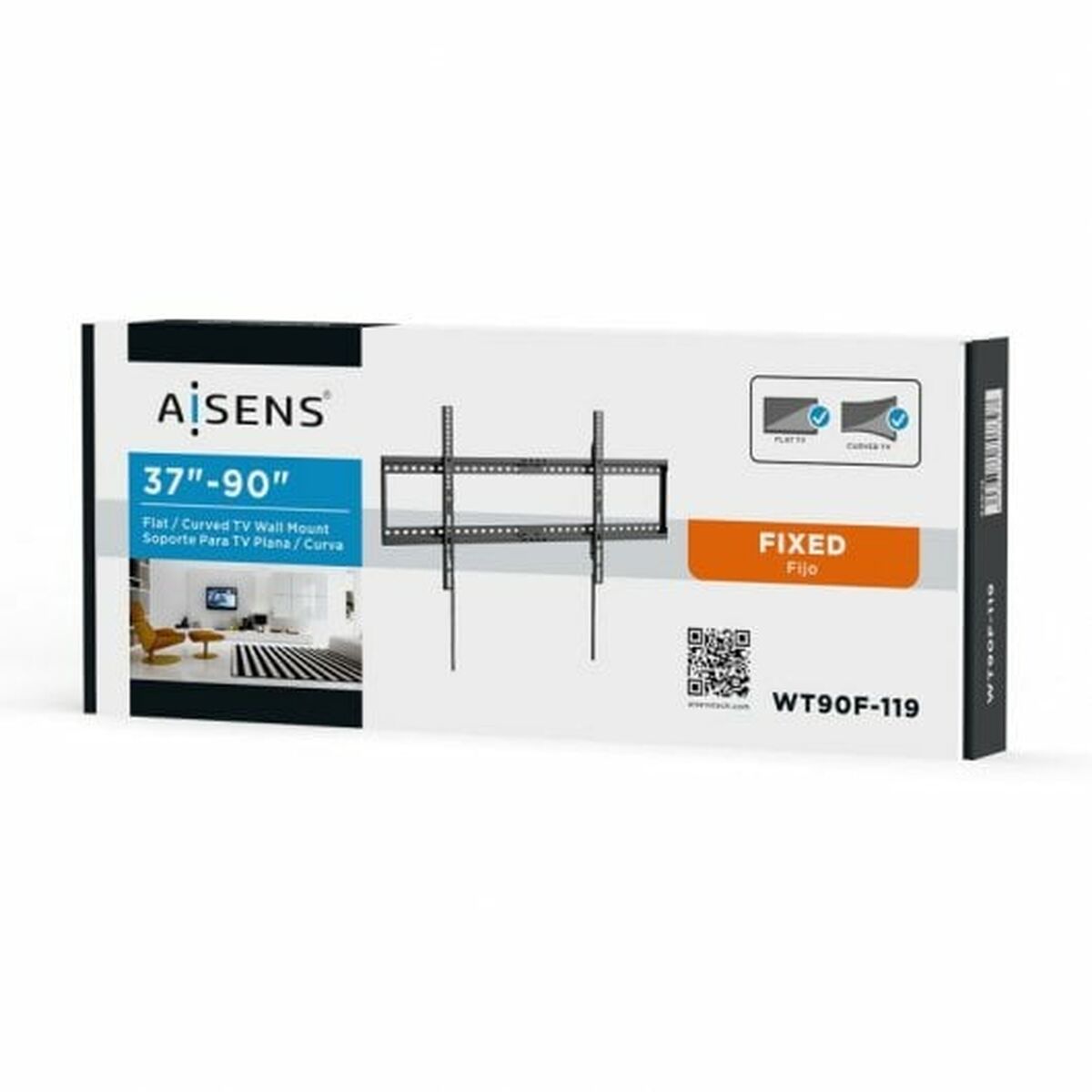 Vägghållare Aisens WT90F-119 37" -90" (1 antal) - 4