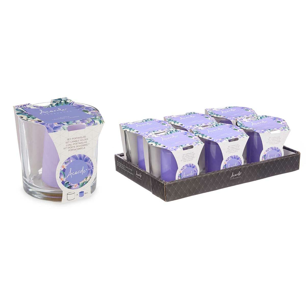 Doftljus Acorde Lavendel Glas (6 antal) - 3