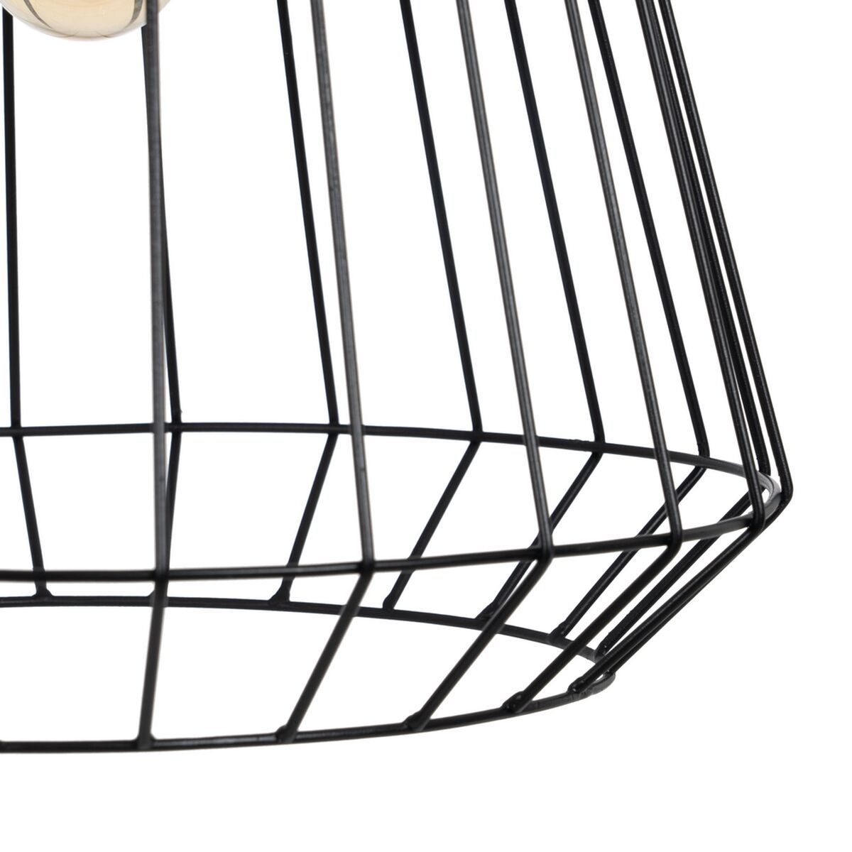 Taklampa Svart Naturell Trä Järn 220-240 V 36 x 36 cm - 6