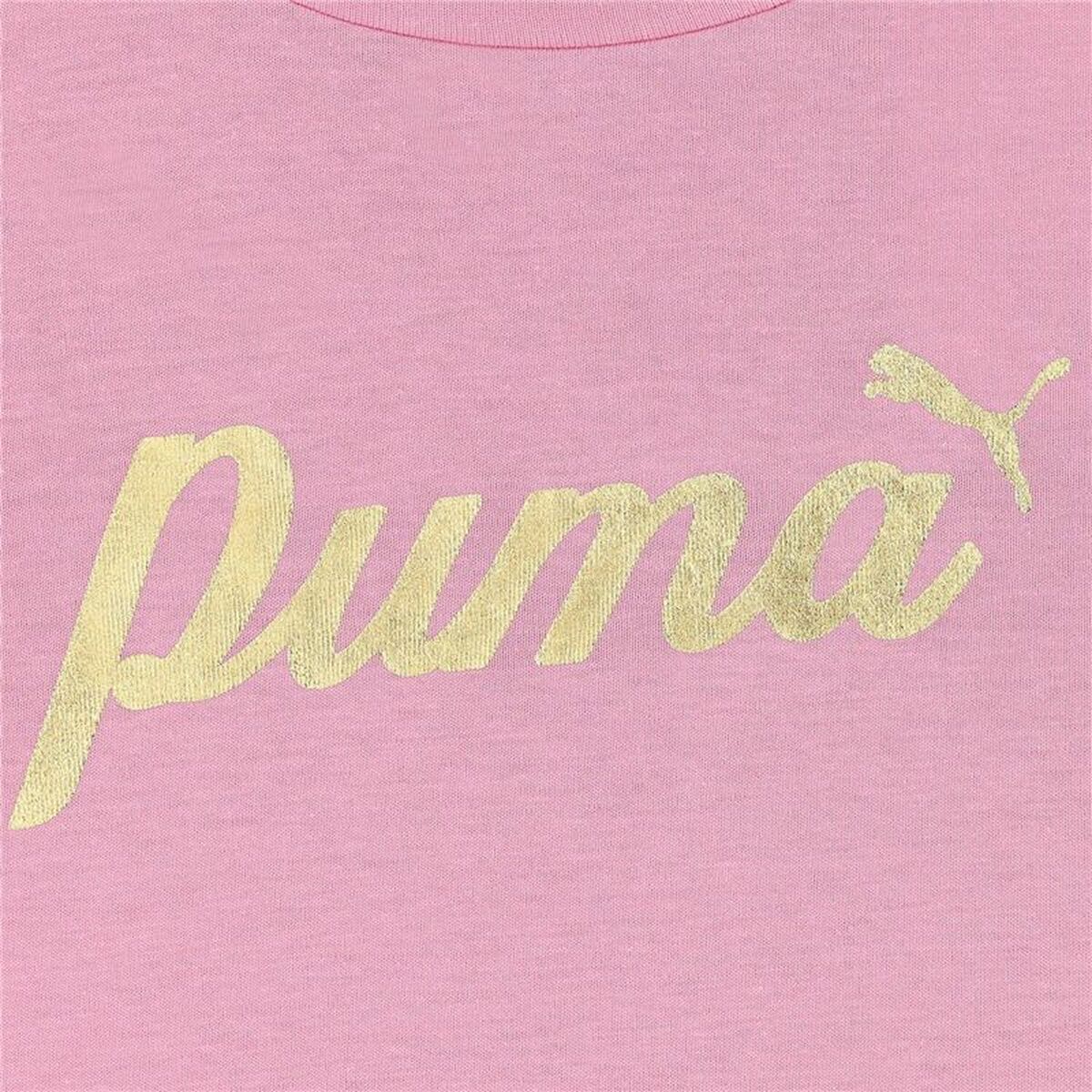 Barn T-shirt med kortärm Puma Essentials+ Script Metallic G - 3